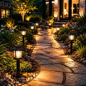 Luces solares retro para jardín / Luces impermeables para caminos exteriores / Luces solares vintage con estaca / Decoración para jardín, césped y patio