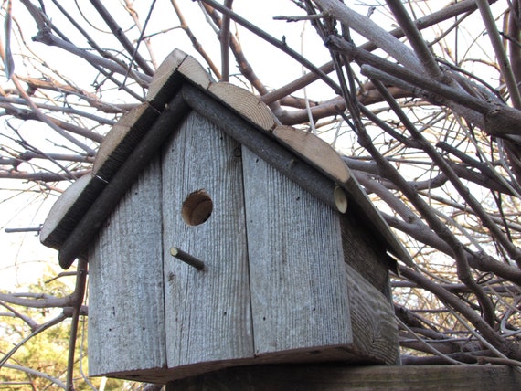 Birdhouse Picket Fence Barn Style Etsy