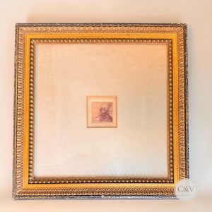 Mays Portrait Etching "Ginsburg," 1964 | Signed & Numbered 17/20 | Vintage Framed | Auburn Frame Shop