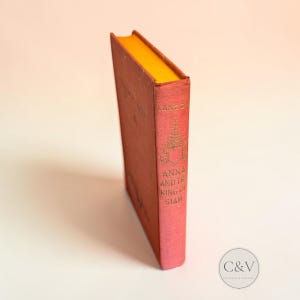 Antique 1944 Anna and the King of Siam First Edition • Margaret Landon • Rust & Gilt Cloth • Basis for The King and I • Vintage Book Decor