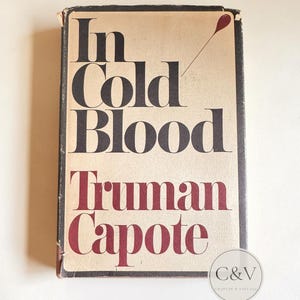 In Cold Blood by Truman Capote · 1965 Vintage Hardcover · Book-of-the-Month Club Edition · Iconic Fujita Jacket · True Crime Classic