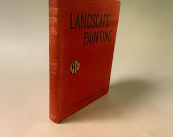 アルフレッド・イースト作、油彩風景画、1907年、カッセル社刊、アンティーク美術指導書、カラー挿絵入り、1910年署名入り