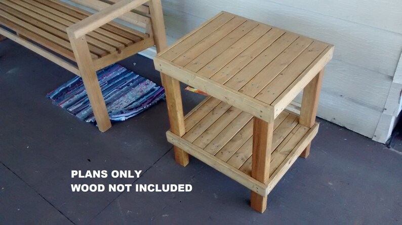 DIY Patio End Table PLANS Outdoor/Garden Furniture Etsy