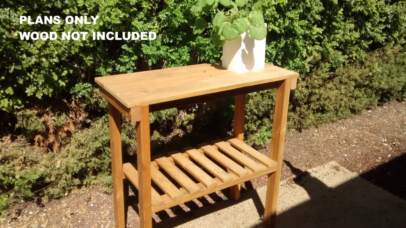 DIY PLANS Rustic Garden Table Outdoor Furniture for Etsy