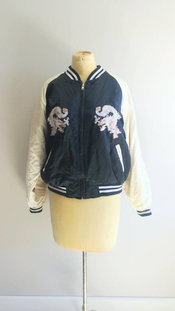 Medium Vintage 1980s Sukajan Souvenier Jacket Hou… - image 2