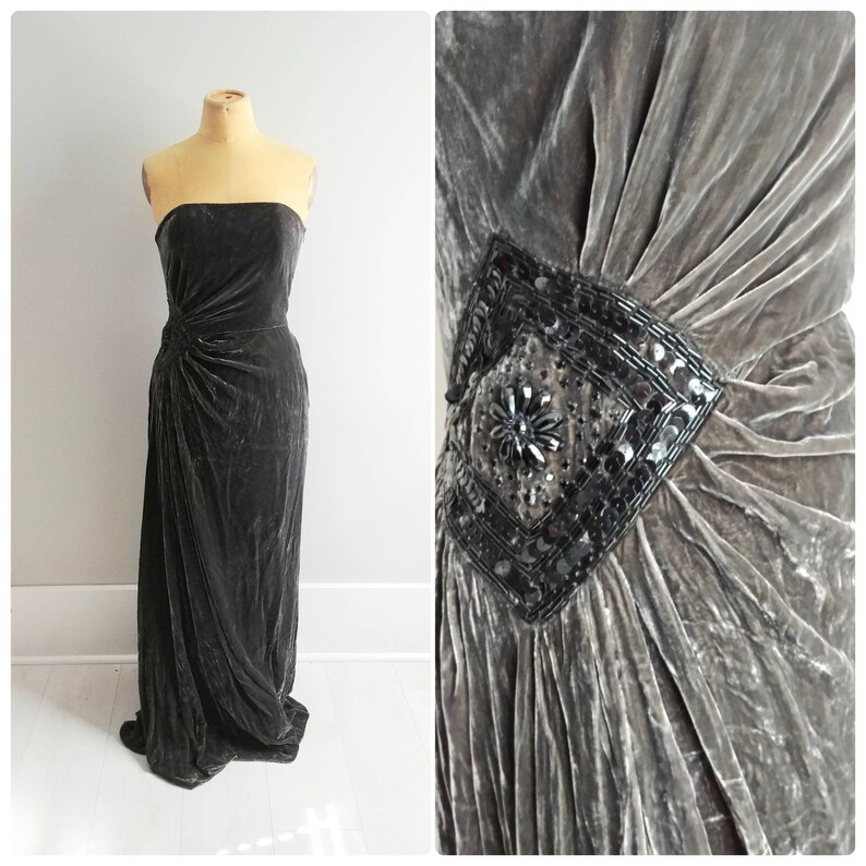 m and s velvet dress