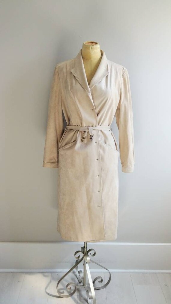 Vintage Belted Trench Dress Coat