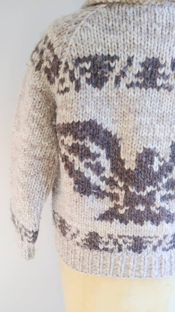 XSmall Vintage Wool Knit Cowichan Style Sweater E… - image 8