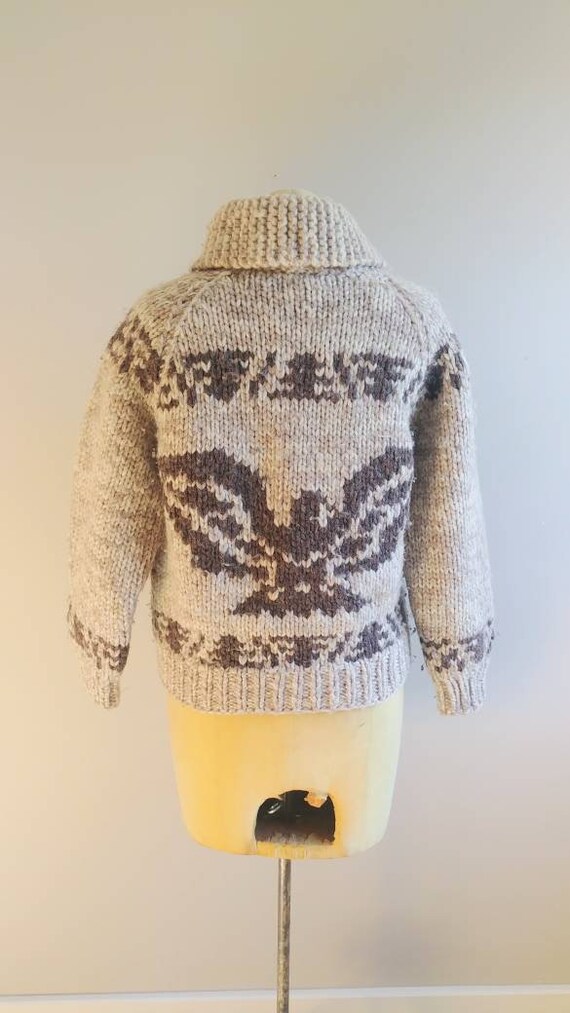 XSmall Vintage Wool Knit Cowichan Style Sweater E… - image 4