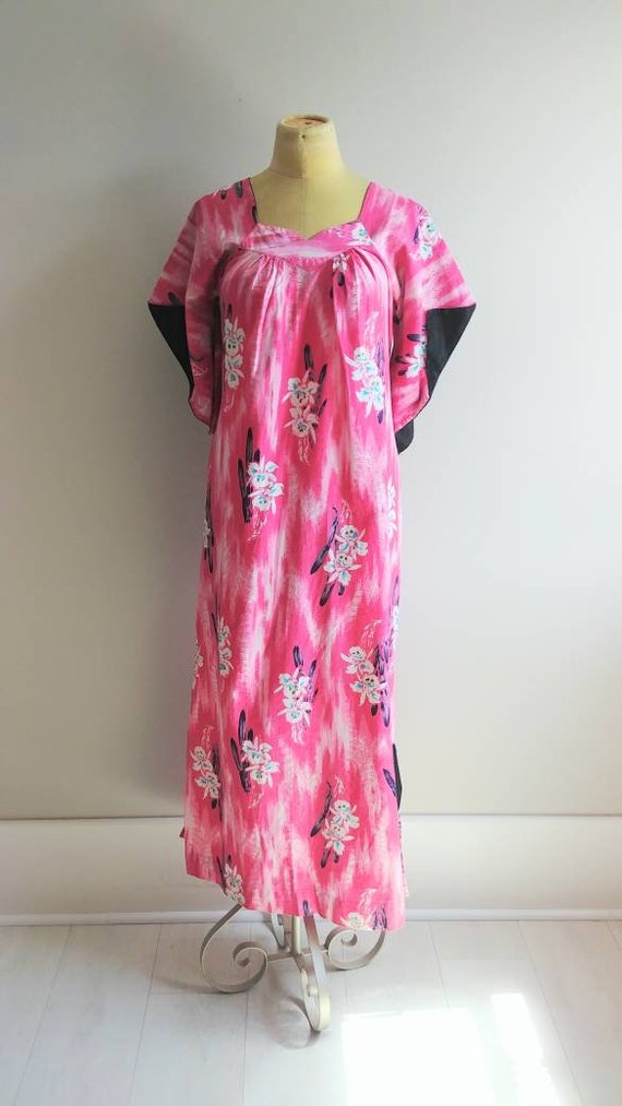 XS Vintage 1940s Hawaiian Dress Liberty House Fab… - image 2