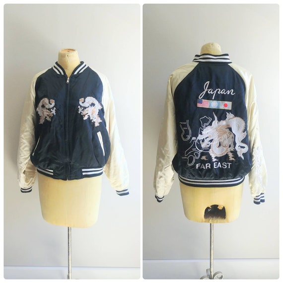 Medium Vintage 1980s Sukajan Souvenier Jacket Hou… - image 1