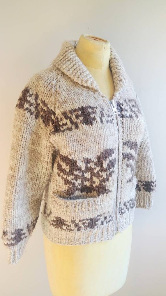 XSmall Vintage Wool Knit Cowichan Style Sweater E… - image 5