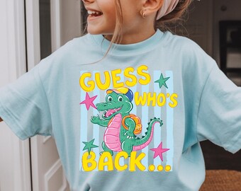 Back To School Again Alligator Shirt, Crocodile School Design, Kids First Day School Tee