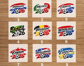 International Soccer 2026 Dtf Transfer, Football Ready to Press, Dtf Printing