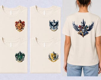 Hogwarts Shirt, Harry Potter T-Shirt, Wizard School Tee, Gryffindor Shirt, Slytherin Tee, Hufflepuff Shirt, Ravenclaw Shirt
