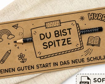 Druckvorlage zum Schulstart | Ersten Schultag | Schulbeginn | Formation | pour les enfants ou les professionnels | Téléchargement PDF