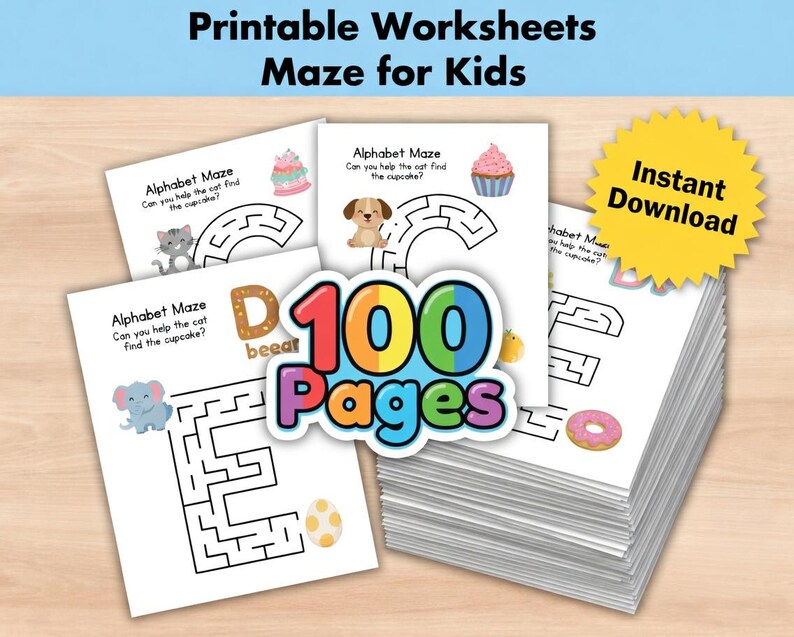 Printable Alphabet, Number and Shapes Worksheets Bundle | 110 Pages ...