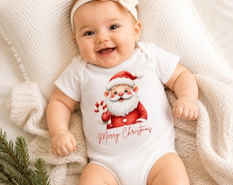 Christmas Baby Onesie Canva Template, Editable Baby Bodysuit Design, Digital Download, Baby Body, Cute Christmas Baby Outfit