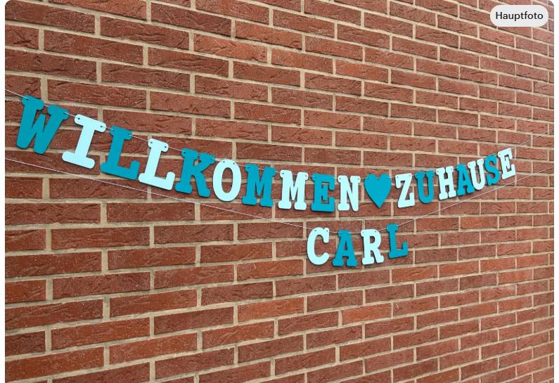 Willkommen Zuhause-Girlande – Glitzerndes Partybanner, Wiederverwendbar, Länge 1,7 M, Für Heimkehrer & Feiern