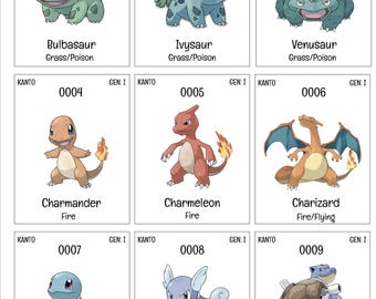 National Pokédex of all 1025 Pokémon: Printable Placeholders, Checklists and Digital Checklist