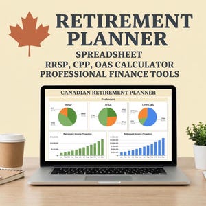 Kanadische Altersvorsorge-Planungs-Tabelle | RRSP-, CPP-, OAS-Rechner (Google Sheets, Excel)