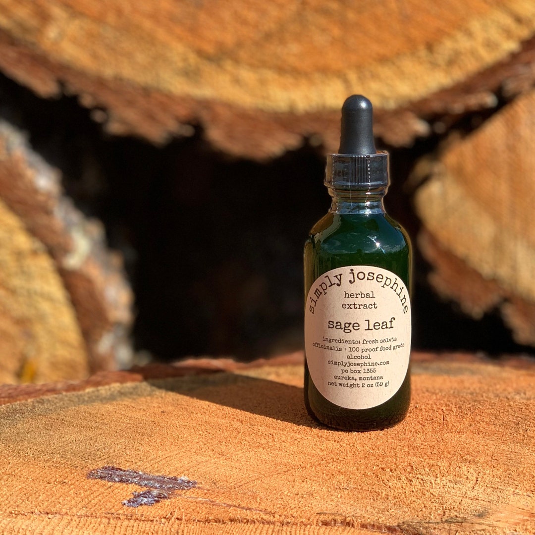 Sage Leaf Extract /tincture 2 Oz Dropper Bottle Etsy