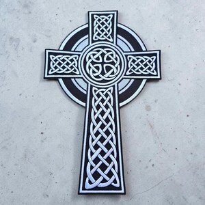 Keltischer Kreuz Aufnäher - 18 x 11 cm großer Kelten Aufnäher