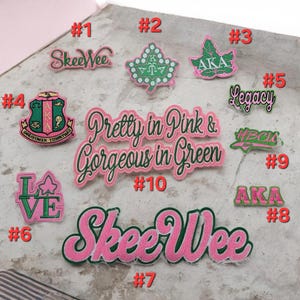 AKA Sorority Chenille Strykmärke