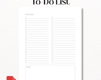 Minimalist To Do List Printable, Daily Task Planner, Aesthetic Productivity PDF, Clean Minimal To-Do Pad, Instant Download,Planner Page