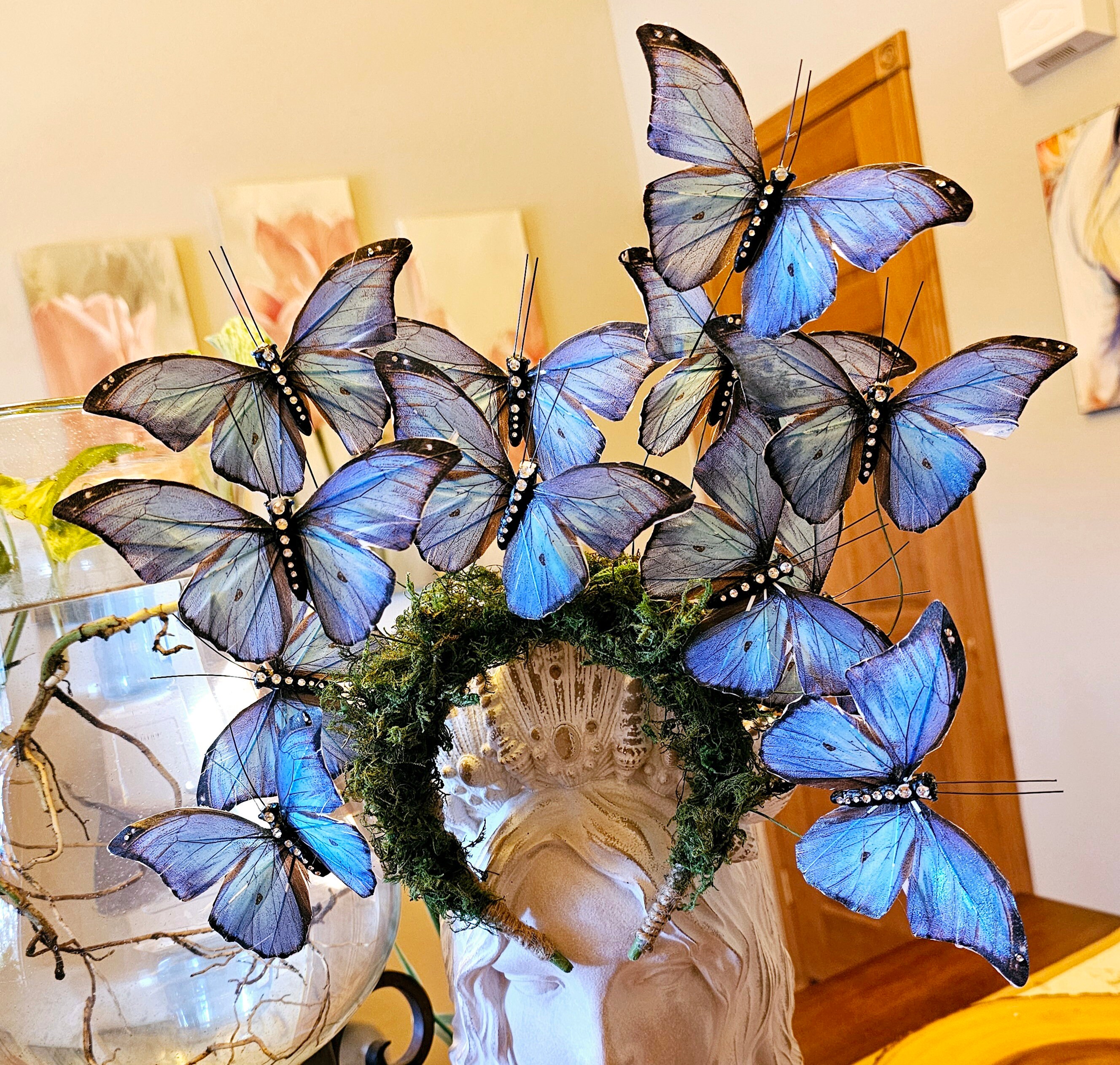 Morpho embroidery bag (Ivory)