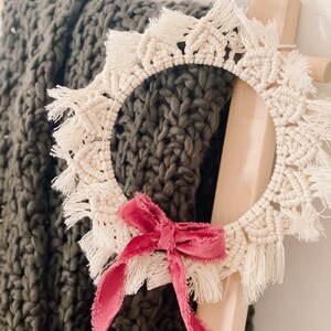 Medium Macrame Holiday Wreath | Boho Wreath | Home Decor | Holiday Decor