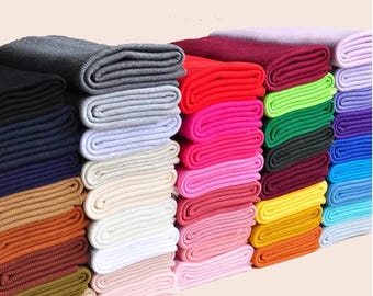 Tejido de punto elástico acanalado de algodón, 95 % algodón, 5 % elastano, para puños, cinturas y escotes, largo 10 cm.