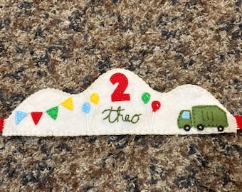 Handmade felt birthday crown