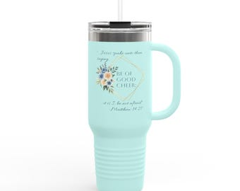 Be of Good Cheer resemugg | Isolerad 40oz tumbler med handtag