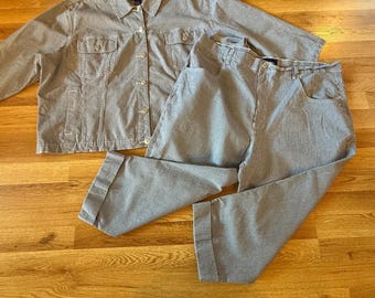Vintage CST Blues Workwear Set Stripe Chore Jacket & Pants 24/26 Hong Kong