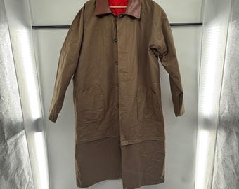 Vintage Marlboro Archive Modular Coat Men XL Brown Cotton Leather Collar Quilted