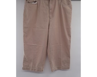 Vintage Lauren Jeans Co Ralph Lauren Capri Pants Womens 18W Khaki Cotton