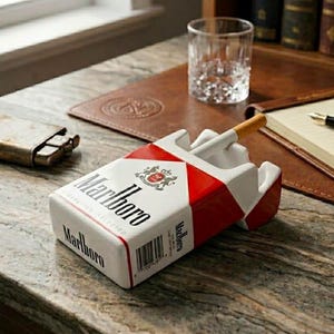 marlboro cigarette ashtray finally a ka dibba without mukesh ka thobda on it  hand sculpted box (marlboro version ) [ashtray, cigarette, marlboro, clay ashtrays] #marlboro #ciggarettes #ashtray #clayashtray #artistsofinsta Ashtrays Marlboro | Vinted