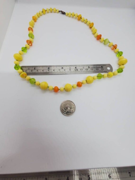 1960s French Orange Green And Yellow Glass Corrug… - image 8