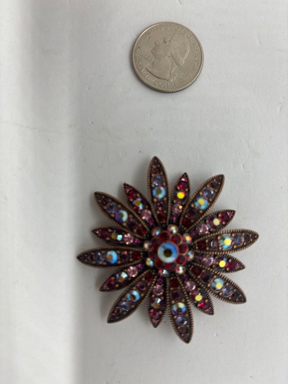 Joan Rivers Swarovski Crystal Multi Color Brooch … - image 5