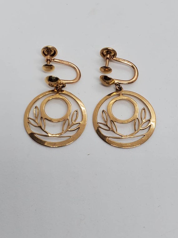 10 Karat Rose Gold Screw Back Earrings by the Plainville Stock