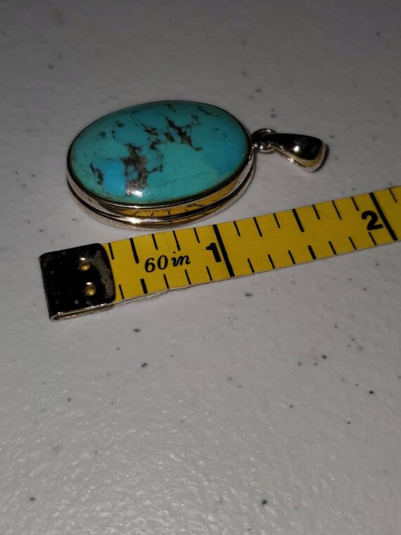 NK Turquoise and Sterling Silver Pendant - image 5
