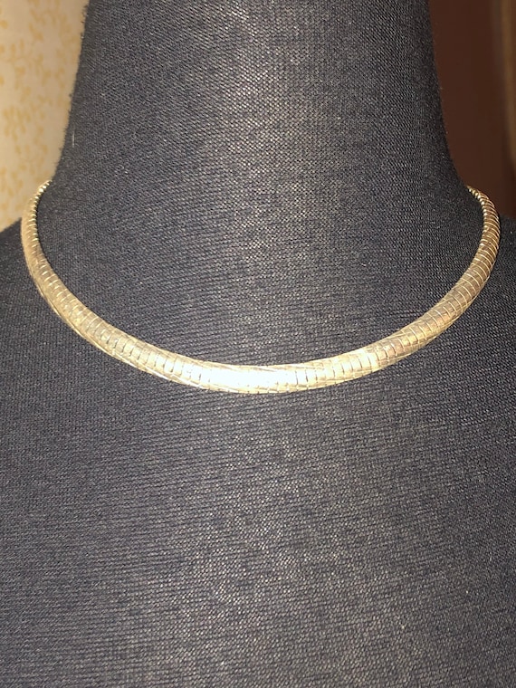 Italian 925 Sterling Silver 18 Inch Snake Choker N