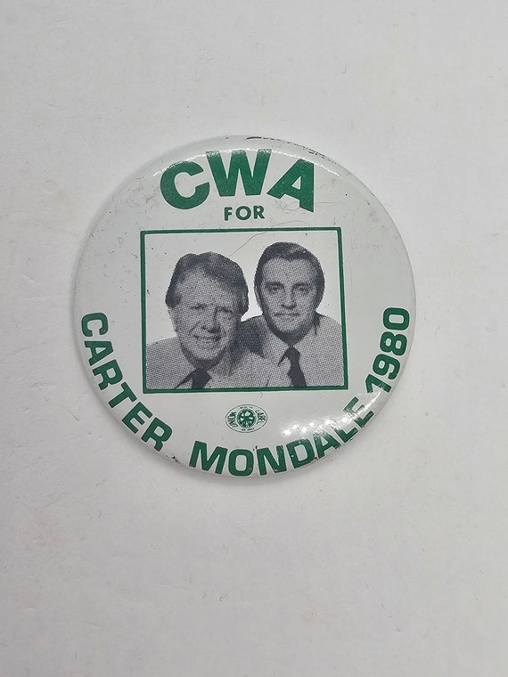 1980 Carter & Mondale 2" litho Union Communication