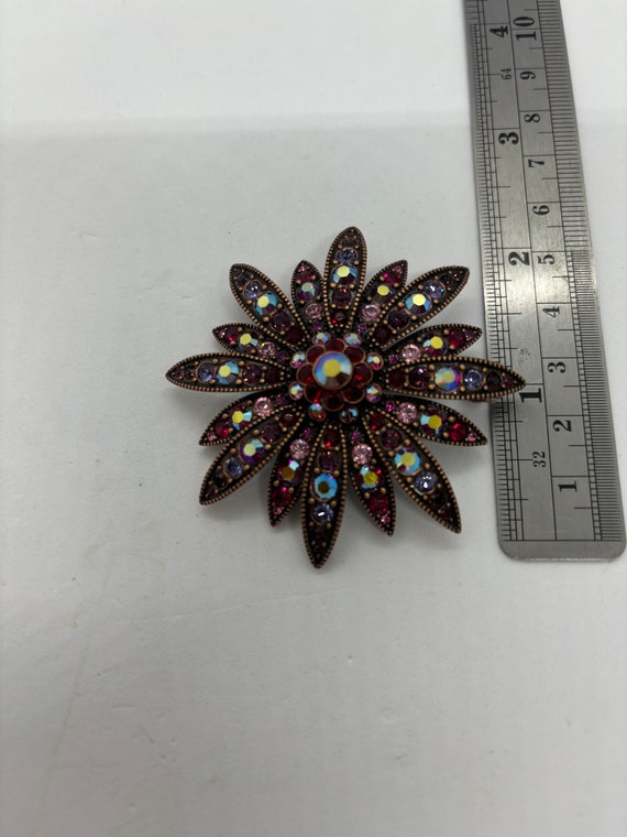 Joan Rivers Swarovski Crystal Multi Color Brooch … - image 4