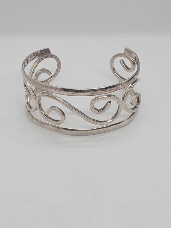 Sterling Silver Scroll Cuff Bracelet