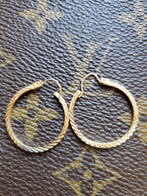 14-karat Yellow Gold Filigree Hoop Earrings - image 2