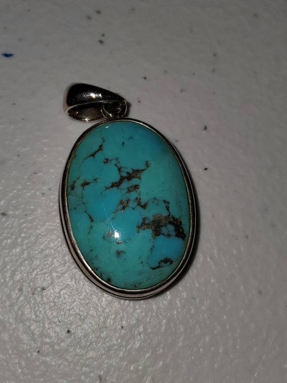 NK Turquoise and Sterling Silver Pendant - image 1