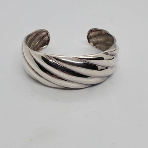 Estate Sterling Silver Wave Bracelet 27.2 Grams