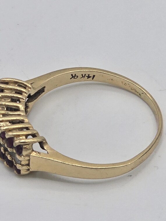 Ruby Diamond And 14 Karat Yellow Gold Vintage Clu… - image 5